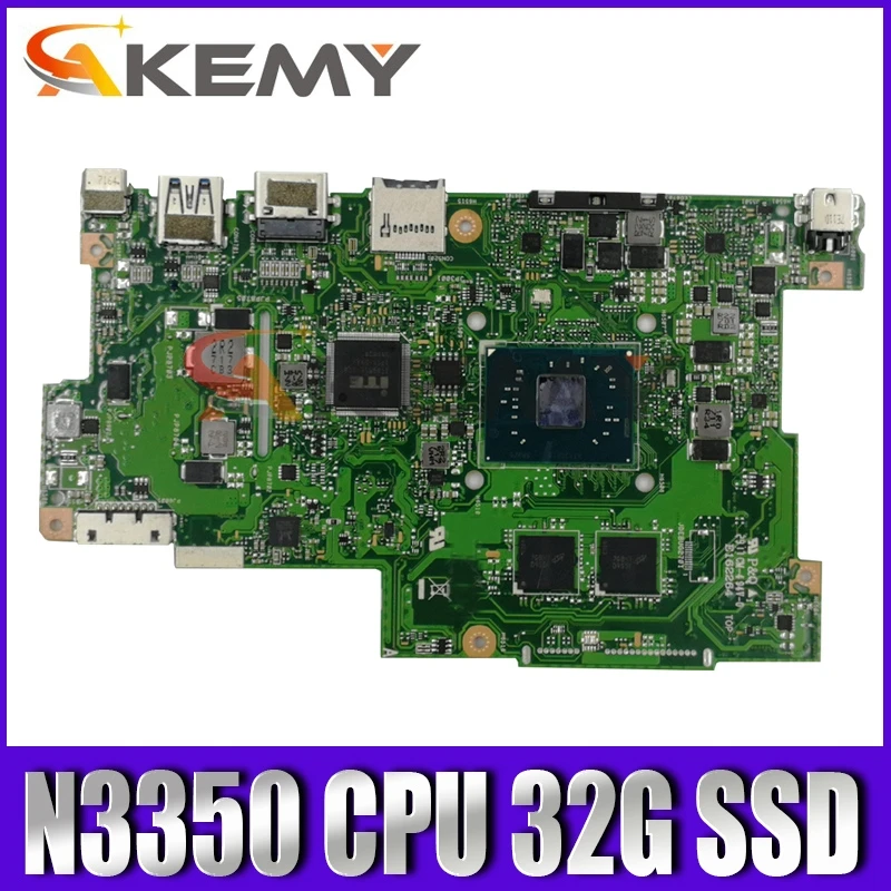 

with 4G RAM + 32G SSD N3350 Laptop Motherboard For Asus E203N E203NA Notebook mainboard test OK
