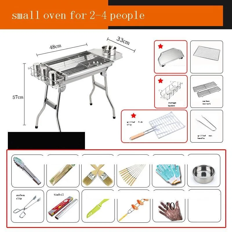 

Griller Camping Portable Kitchen Korean Bbq Outdoor Grill Rotisserie De Carbon Churrasqueira Parrilla Barbacoa Kebab Barbecue