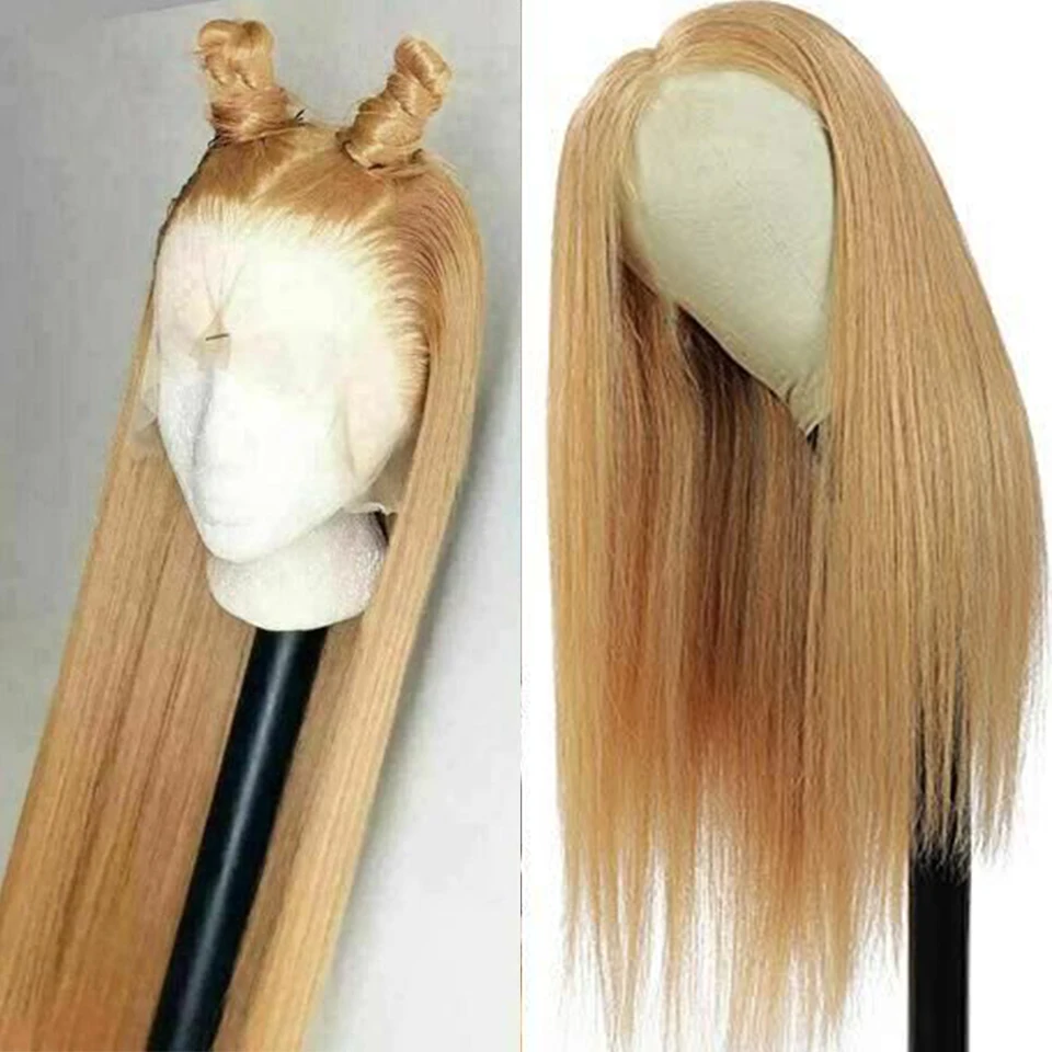 Парики из человеческих волос Rebecca Blonde прямые парики фронта шнурка 4x4 для женщин