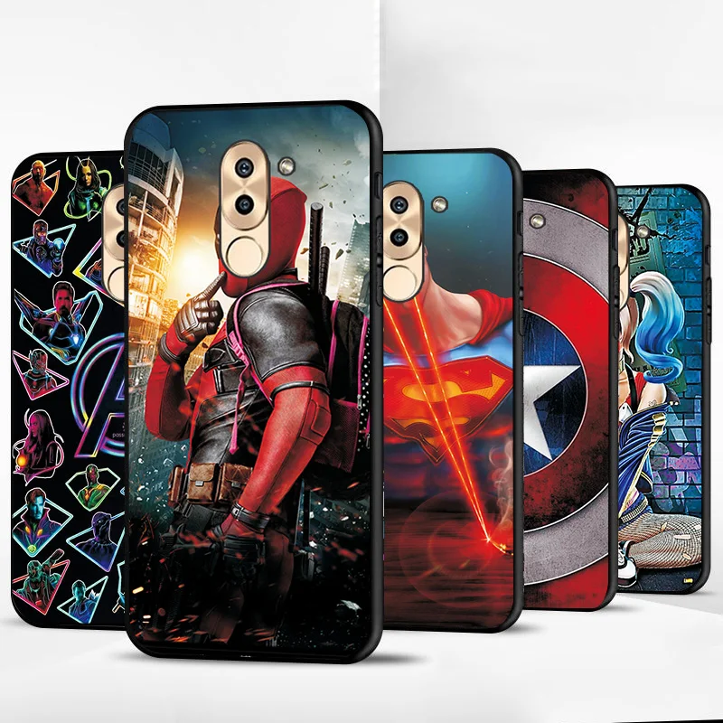 Чехол для телефона с изображением Железного человека для huawei Honor 6X, чехол для Honor 8X, Мстители, черный чехол ТПУ для huawei Honor 7X, чехол для Honor 9X Pro