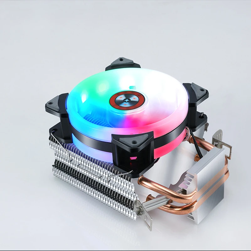 Радиатор охлаждения процессора тихий вентиляторы для Intel LGA775 1155 1156 ПК компьютер процессор материнской платы Вентилятор охлаждения Сияющий звезда свет издание