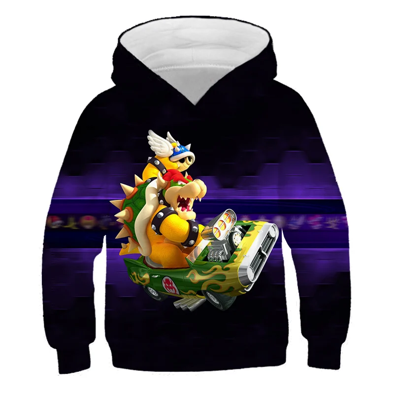 

2021Hot Sell 3D Print Super Mario Children's Hoodies Cute Pattern Sweatshirt Long Sleeve Cartoons Games Boys Hoodies for 3 years