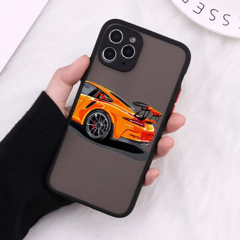 

Sports Cars Male Men Phone Case Matte Transparent For iPhone 12 Mini 11 Pro XR XS Max 7 8 Plus