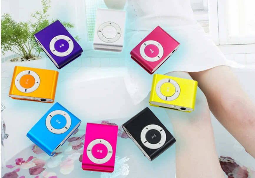 Водонепроницаемый зеркальный портативный mp3-плеер с мини-зажимом спортивный