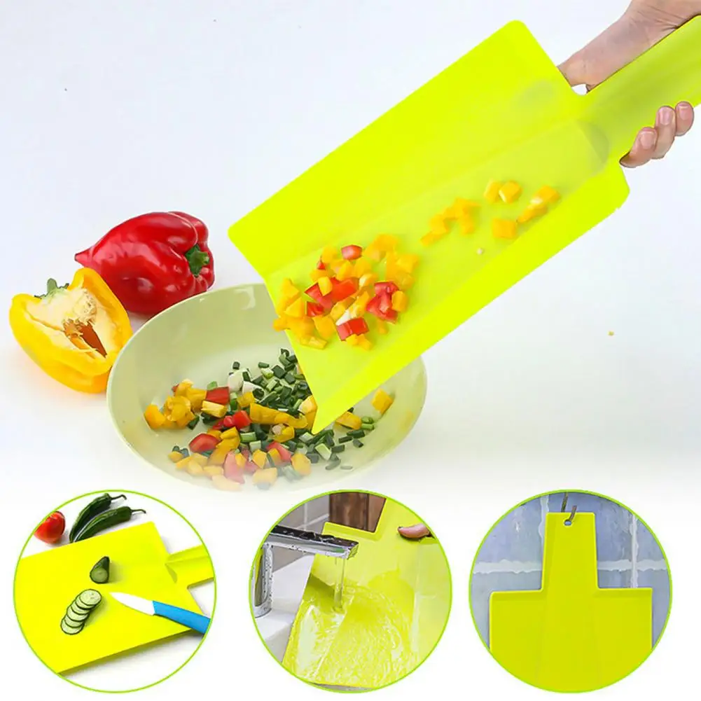 

Chopping Board Foldable Convenient Plastic Non-stick Chopping Block Shovel Shape Mat Multifunctional Sheet for Kitchen