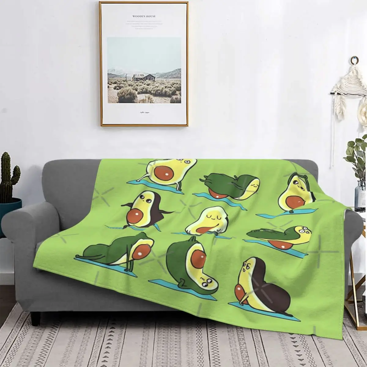 

Manta de Yoga con aguacate, colcha para cama a cuadros, manta a cuadros, Sudadera con capude playa de lujo, 150