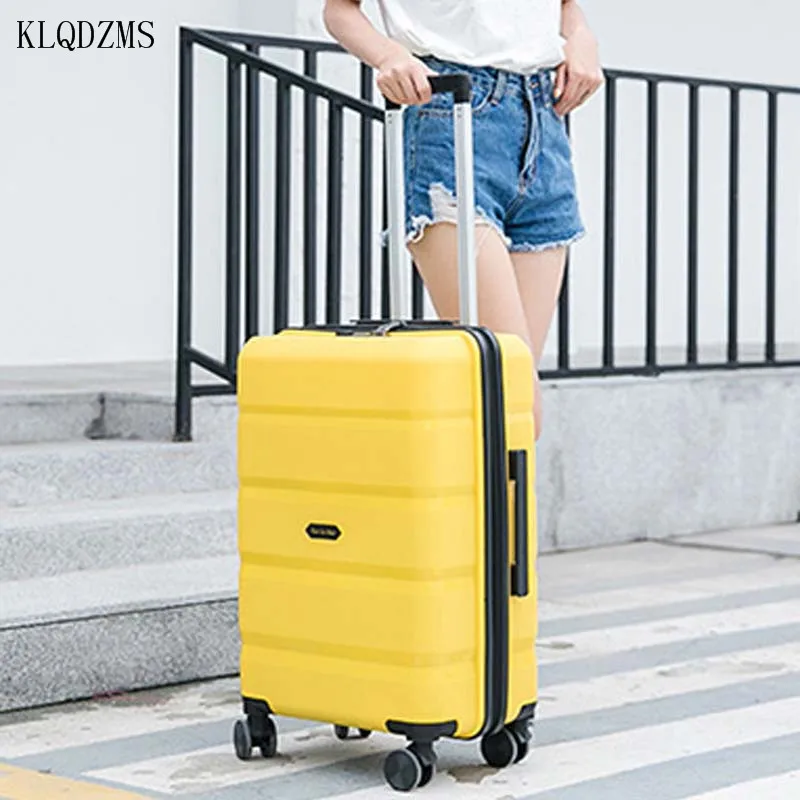 Модный чемодан на колесиках KLQDZMS 18 дюймов 22 дюйма 26 брендовый износостойкий для