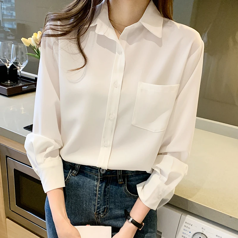 

Белая рубашка, женская дизайнерская рубашка в гонконгском стиле с длинным рукавом, новинка, Весенняя верхняя одежда, Свободный Топ