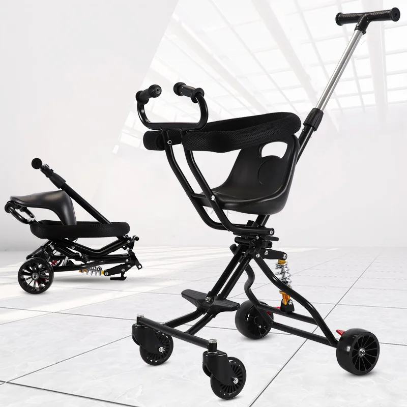 Baby stroller is light and foldable take the baby to go out and slide the baby artifact four-wheeled baby stroller