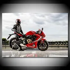 Картина на холсте HONDA CBR650R, спортивный мотоцикл, красные автомобили, Настенная картина, Современная фотосессия для декора гостиной