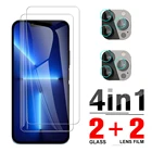 Закаленное стекло для IPhone 13 Pro Max 4 в 1, защитная стеклянная пленка для iphoen i13 iphone13 13pro Mini Camera Lens, защита экрана