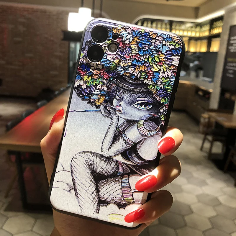 3d relief phone case for oppo realme 6 pro xt x2 5 5s 5i 6i case floral silicon cover for oppo a31 2020 realme 6i 6 5 pro coque free global shipping