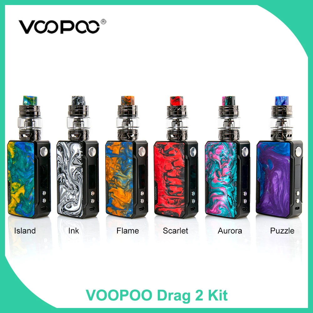 Оригинальный набор Voopoo Drag 2 177W TC с баком Uforce T2 SubOhm U2/U3 питание от двух