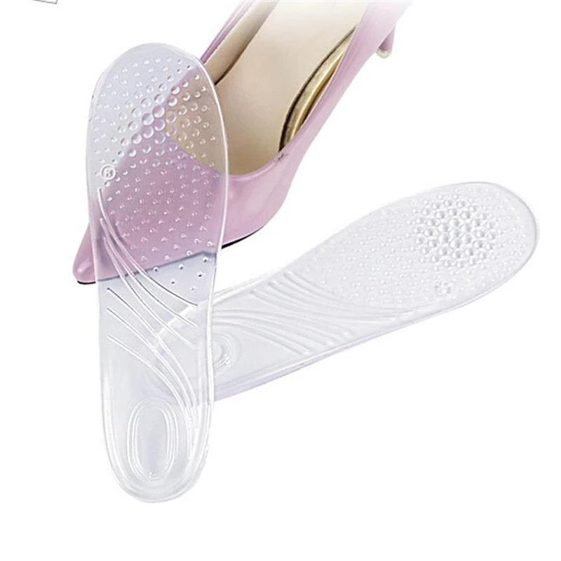 1 Pairs Transparent Foot Arch seven-point Pad Dot Massage non-slip Soft shock-absorbing half-size With Stickiness | Красота и