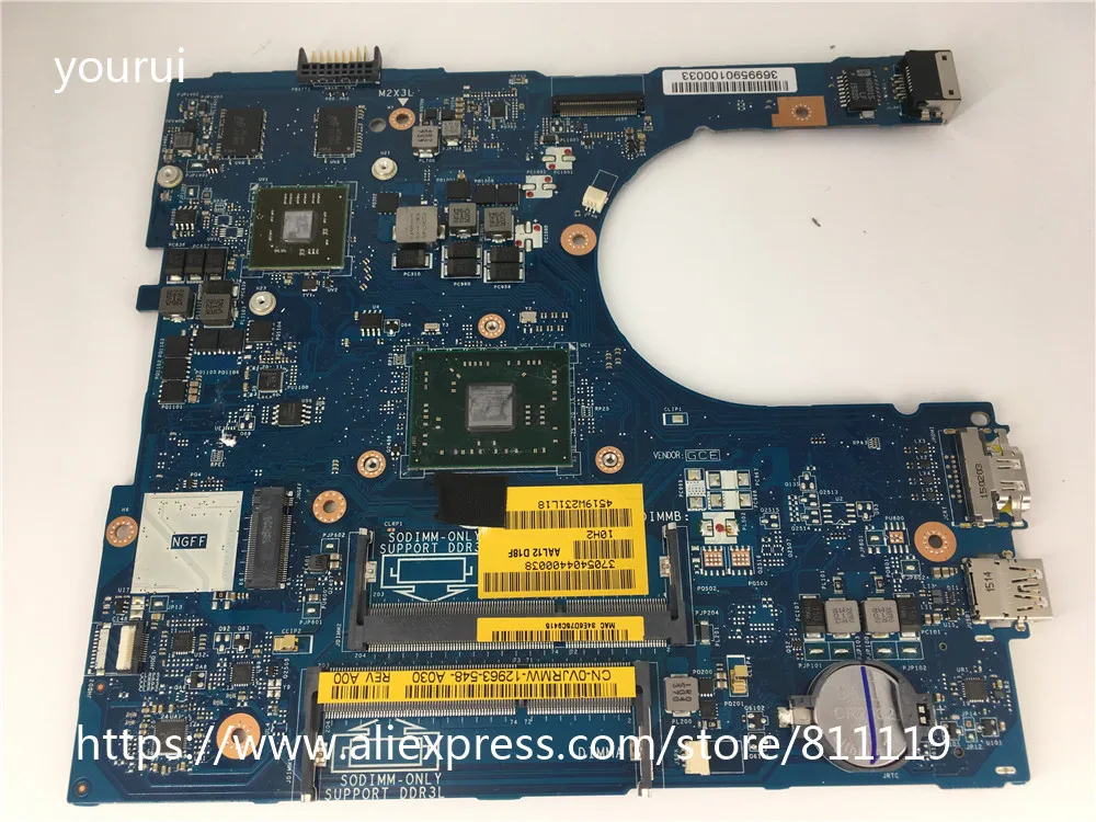 

Высокое качество yourui для Dell inspiron 5555 5455, материнская плата для ноутбука CN-0VJRMW 0VJRMW 1024 с тестом ЦП a4-7210u