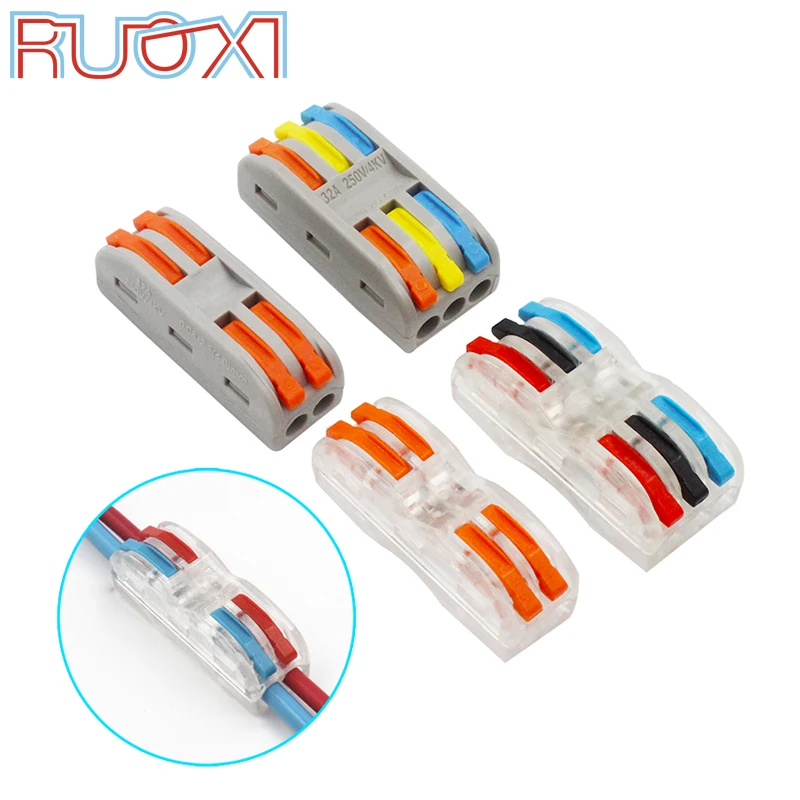 

New color mini fast wire connector (10-50 pieces/batch), universal compact wiring connector, plug-in terminal block