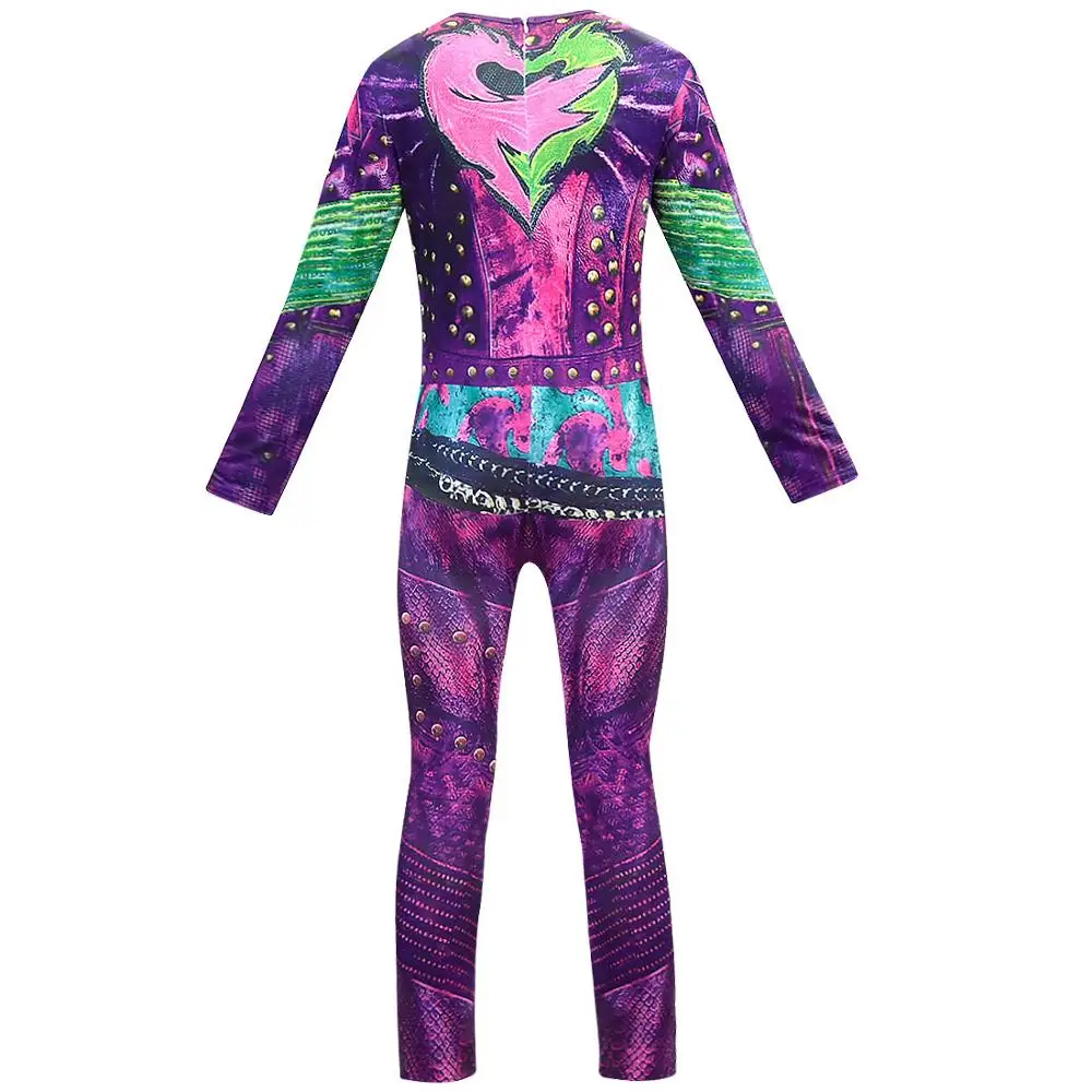 Kids Anilnc Descendants 3 Evie Girls Cosplay Costumes with Wig + Gloves Children Carnival Party Jumpsuits for Halloween Costume |