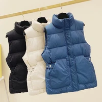 2021 womens down cotton body warm vest coat winter new ladies casual waistcoat female sleeveless long vest jacket slim
