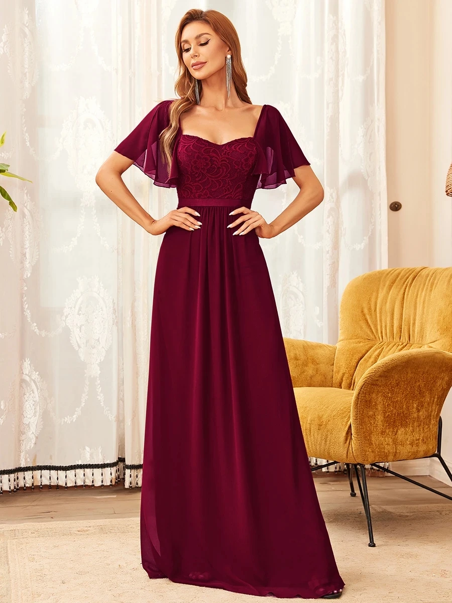 

Square Neckline Straight Silhouette Wholesale Bridesmaid Dresses