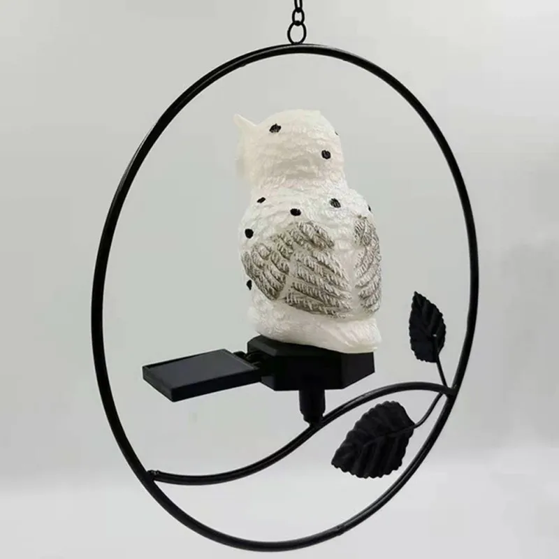 

Outdoor LED Bird Owl Rechargeable Simulation Animal Hanging Solar Light Waterproof Garden Cute DIY Home Decoration Gift