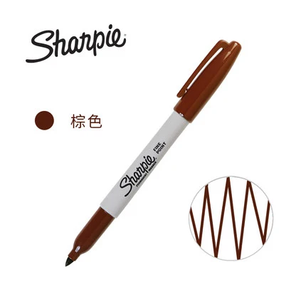 1 шт. Sharpie 31993 экологически чистый мелкий точечный Перманентный маркер 1 мм беспыльный маркер 21 цвет на выбор - Цвет: brown