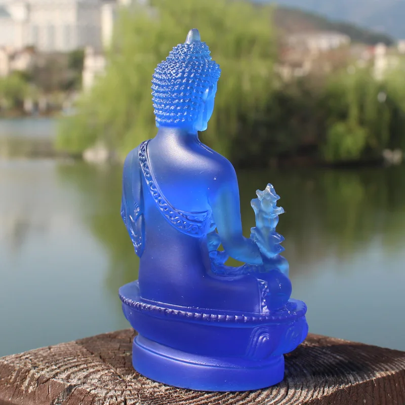 Resin Craft Home Decoration Accessories Buddha Statue Buddhism Sculpture Ornaments Car | Дом и сад