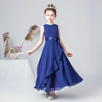 chiffon long junior bridesmaid ankle length elegant flower girl dresses for wedding and party girls formal gowns