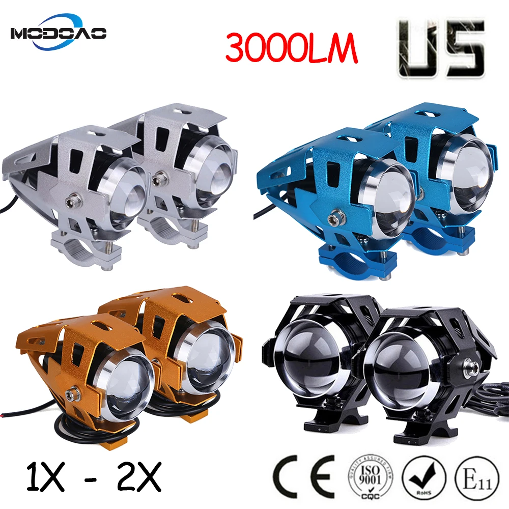 Светодиодный светильник для мотоцикла s 12V 125W 3000LM вождения Точечный налобный