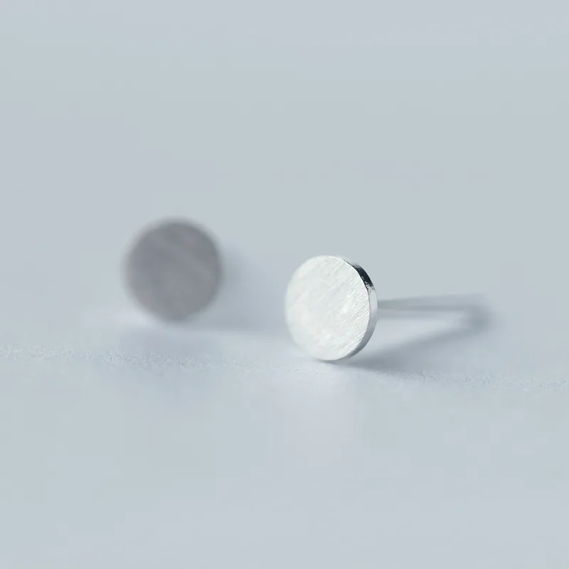 Женские круглые серьги гвоздики Trusta модные милые миниатюрные из 100%