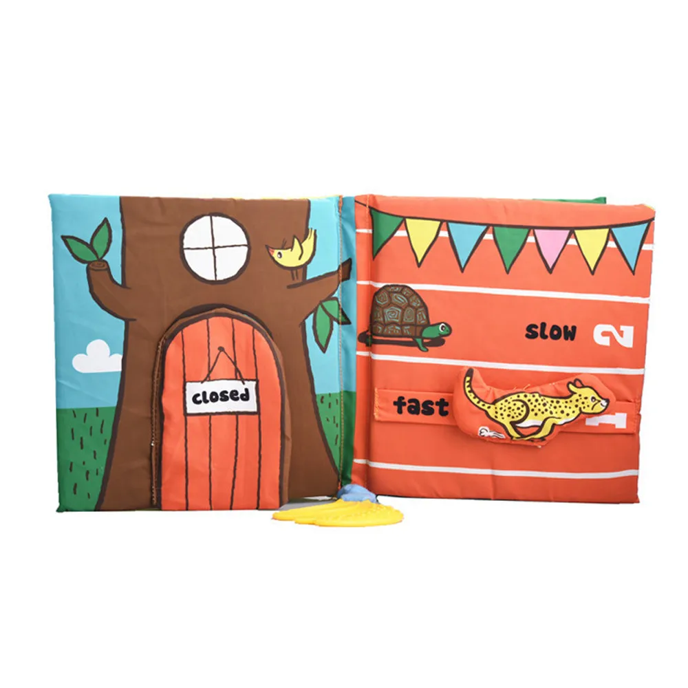 Мягкая новая ткань для развития интеллекта ребенка обучающая картина книга