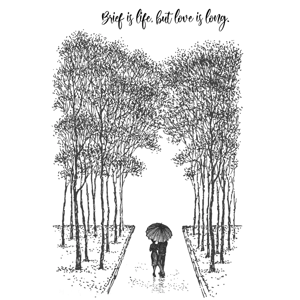 

AZSG Love Forever / Tree Clear Stamps For DIY Scrapbooking Decorative Card Making Crafts Fun Decoration Supplies 10*15cm
