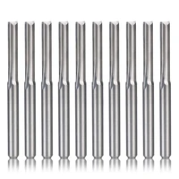 10pcs 2 flute cnc router bits 3 175mm straight slot tungsten steel milling cutter for wood mdf plastic