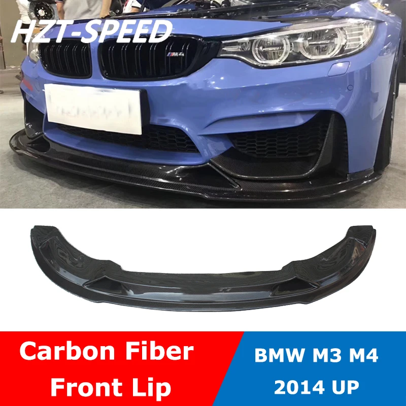 F80 F82 углеродное волокно R Стиль передний бампер диффузор губа для BMW M3 M4