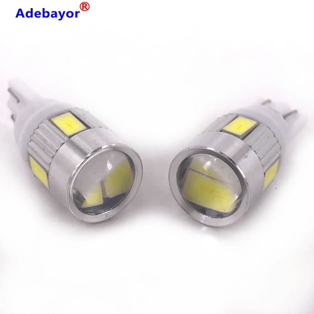 20 шт. суперъяркие светодиодсветодиодный лампы T10 6 SMD 5630 5730 с клиновидным цоколем