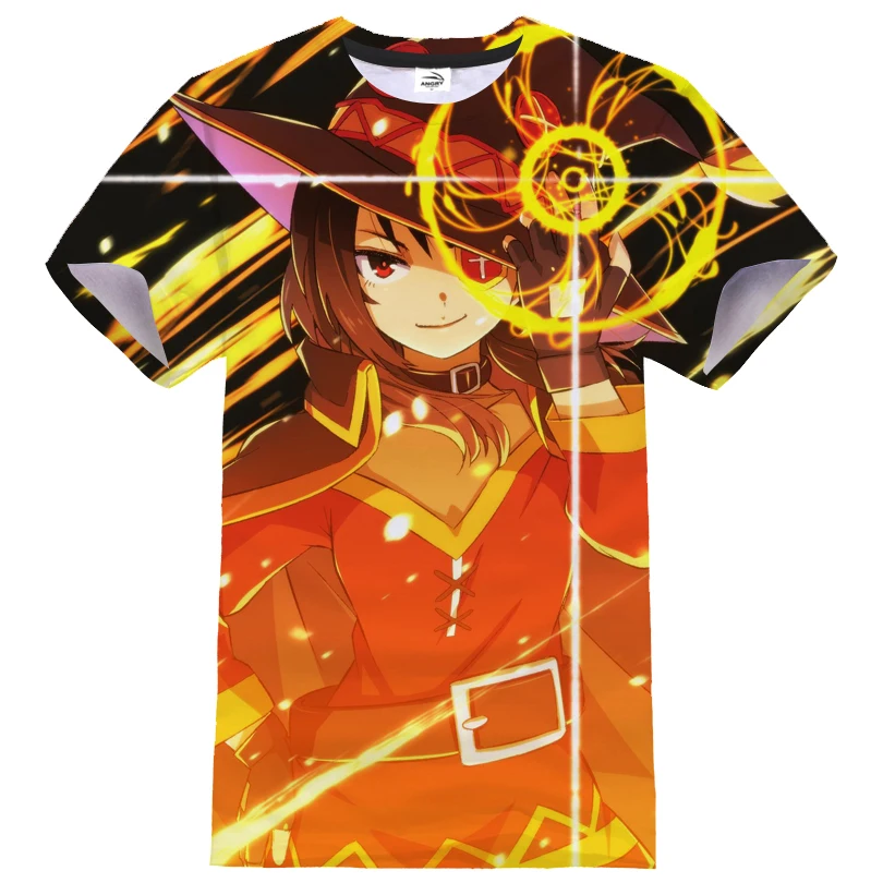 Новинка 2020 футболка с аниме Megumin Konosuba уличная одежда 3D принтом кавайная модная