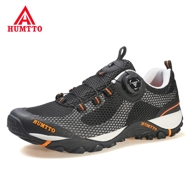 HUMTTO Waterproof Hiking Shoes for Men Breathable Leather Mountain Trekking Sport Shoes Outdoor Climbing Walking Mens Sneakers