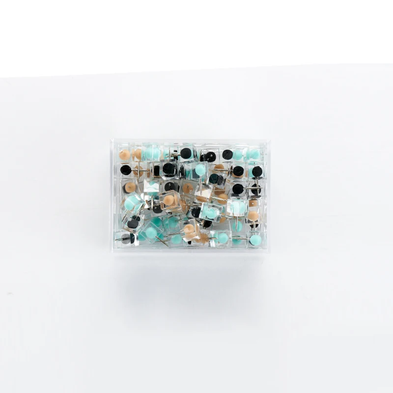 80шт металлические штанги для больших пальцев цветные штифты акриловые защитные