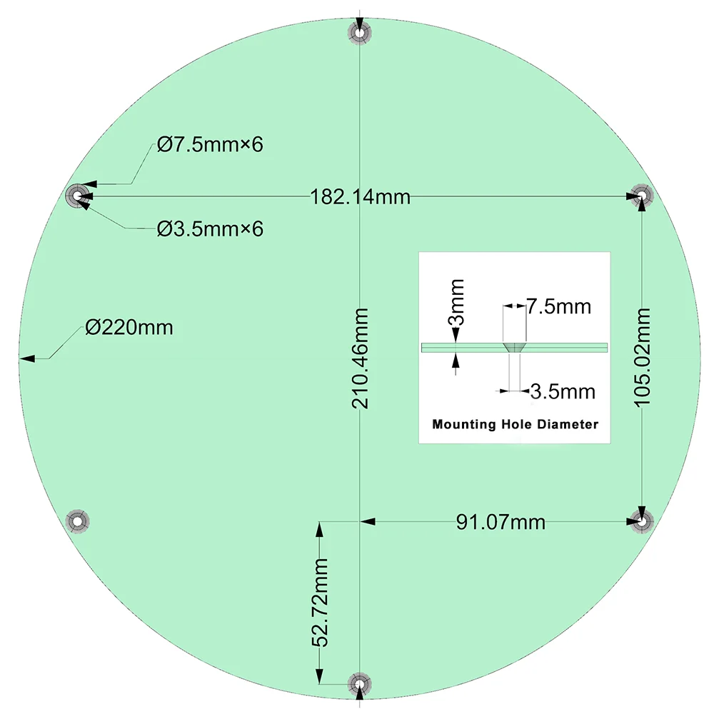 Круглая алюминиевая нагревательная платформа MK3 для 3D-принтера Delta Rostock Kossel 12 В 24 |