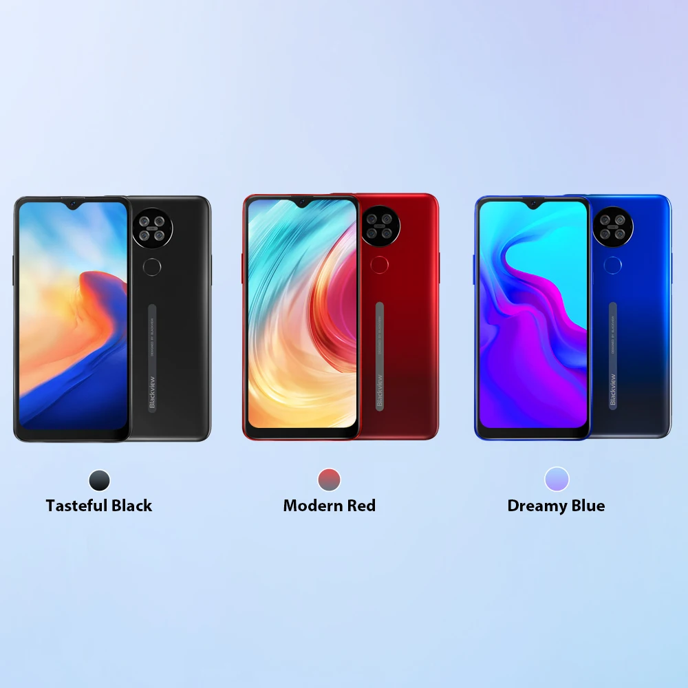 Blackview A80 Android 10 0 Go Мобильные телефоны Quad камера заднего вида 6 21 'водослива HD экран