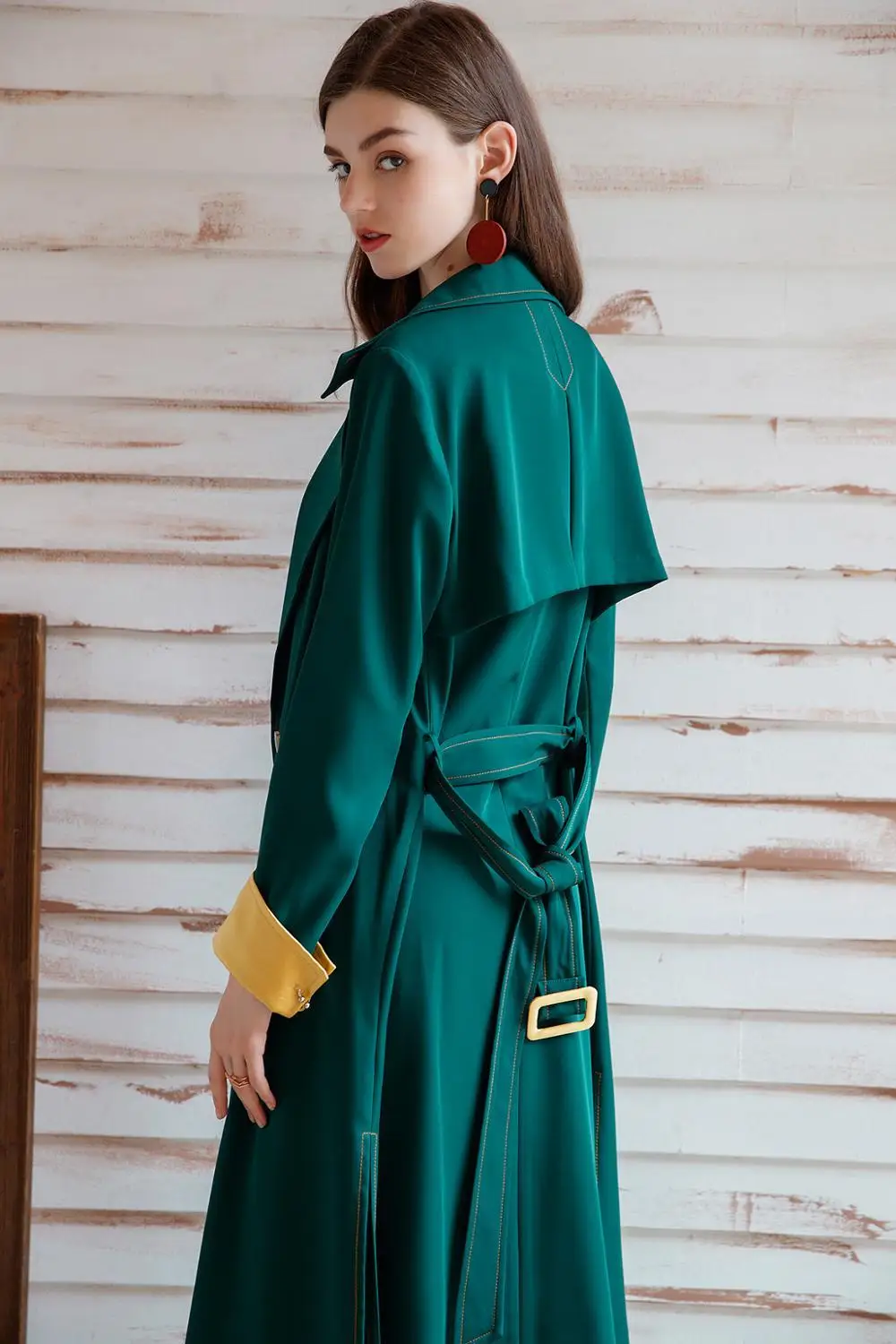 

New Fashion Long Trench Coat Women Runway Casual Windbreaker Overcoat Outerwear Spring Autumn Luxury Brand Lady Clothes
