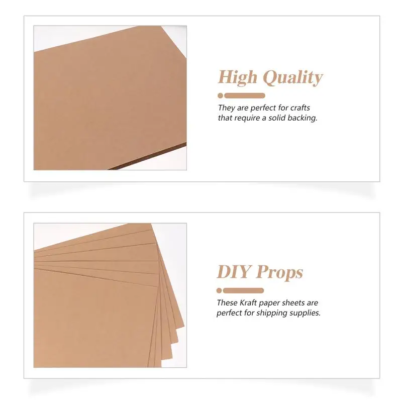 

20 Pcs 1 Set Cardboard Sheets A3 Size Kraft Cardboard (Kraft Paper Color)