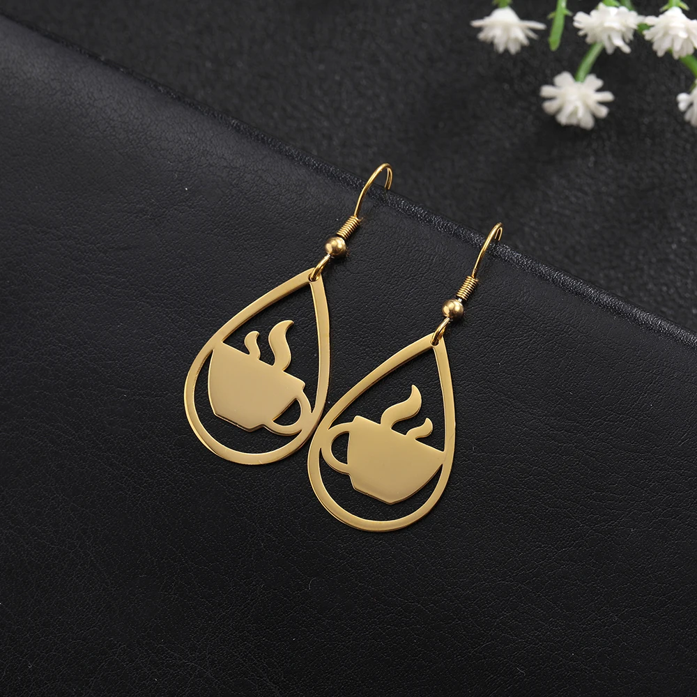 Женские серьги-капельки Lemegeton модные серьги из нержавеющей стали золотого и