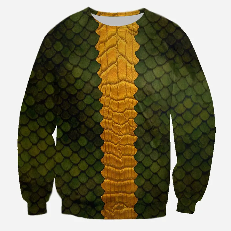 

3D printing green dragon chain shirt fashion casual Street hip hop Sweatshirt Hoodie---WWW