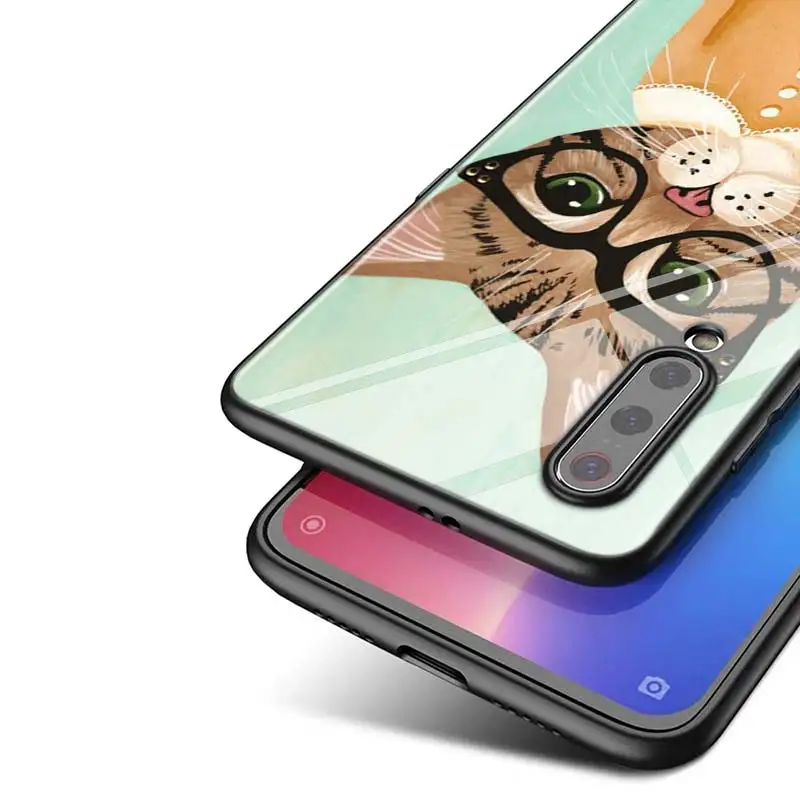 

Cute Cat Coffee For Xiaomi Mi Note 10 Ultra 5G 9 SE 8 A3 A2 A1 6X Poco M2 Pro Play F1 Lite 5G Bright Black Phone Case
