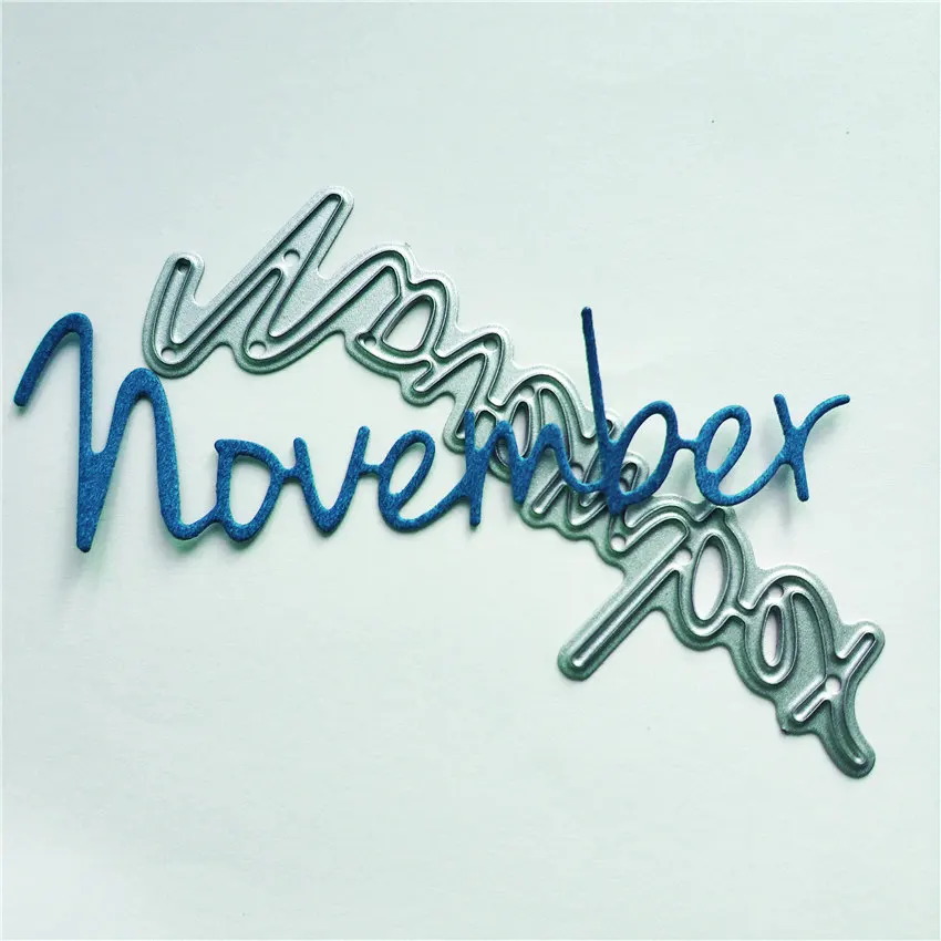Text November Cutting Die Scrapbooking and Stamping DIY Album Metal Dies Embossing Gift Card Knife Mould | Дом и сад