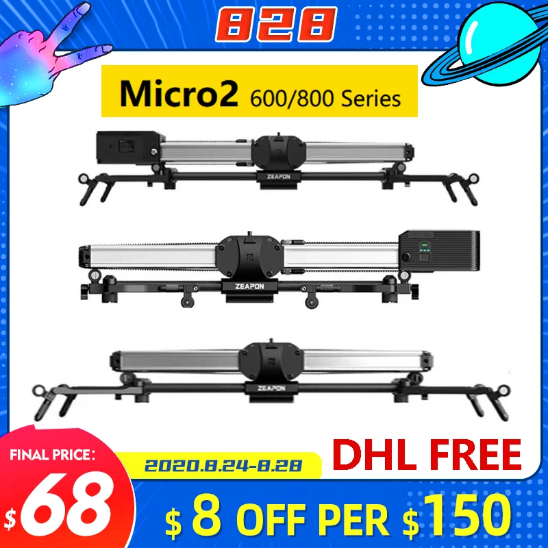 Zeapon Micro 2 E600 E800 M600 M800 слайдер для камеры профессиональная моторизованная
