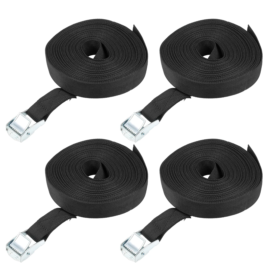 

uxcell Lashing Straps Cargo Tie Down with Lock Buckle Up To 250Kg, Black, Part 9M 4pcs