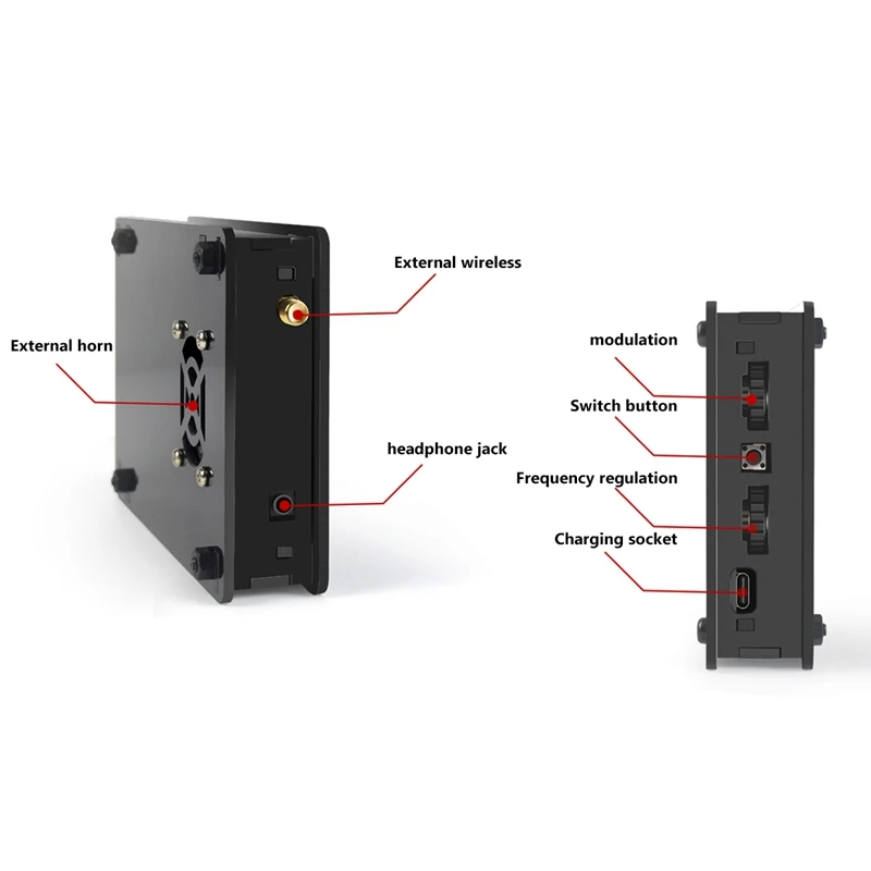 50КГц-200МГц Малахит SDR Коротковолновое радио Малахит DSP 3,5-дюймовый сенсорный HAM-приемник с шумоподавлением.