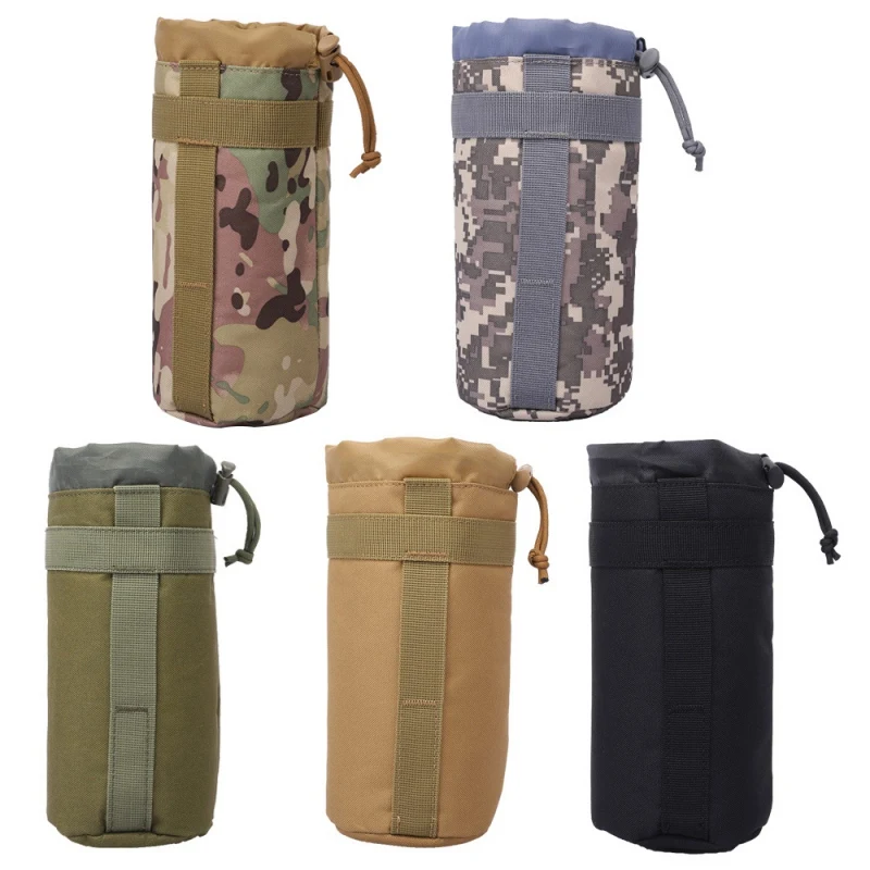 

Portable water Bottles Pouch Camping Kettle Bags For Backpack Vest Belt Travel Cycling Hiking Tools Tactics Sport Bags Cover Hot