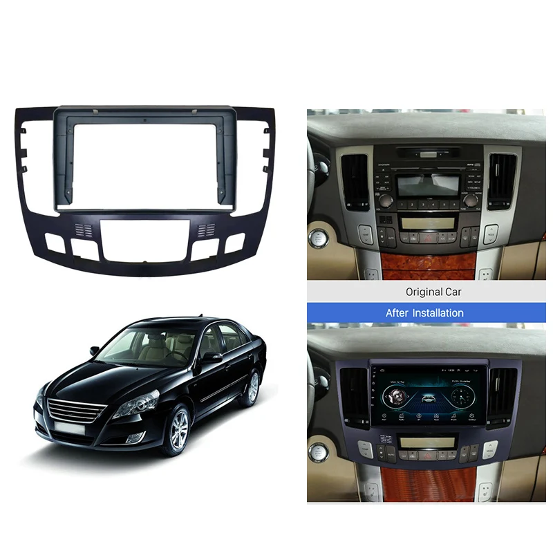 

Автомобильный комплект Fascia A/C для приборной панели, устанавливаемая рамка для DVD, панель радиоприемника, Накладка для Hyundai Sonata NFC 2008-2010